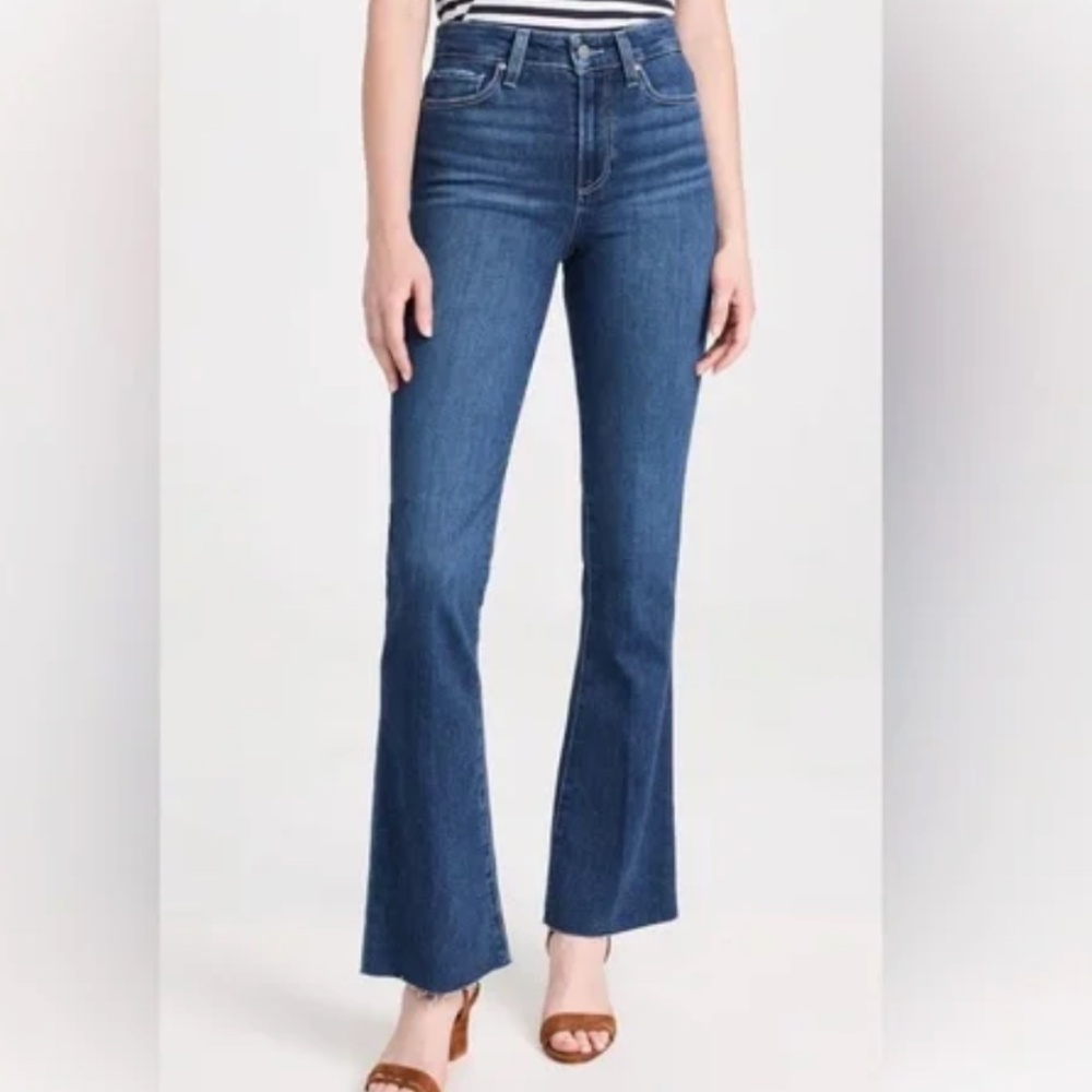 PAIGE Laurel Canyon high rise jeans. Dark wash. Size 27.